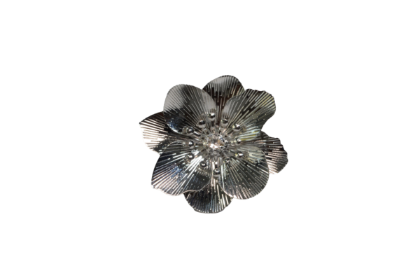 Anillo Acero Flor 8 Pétalos