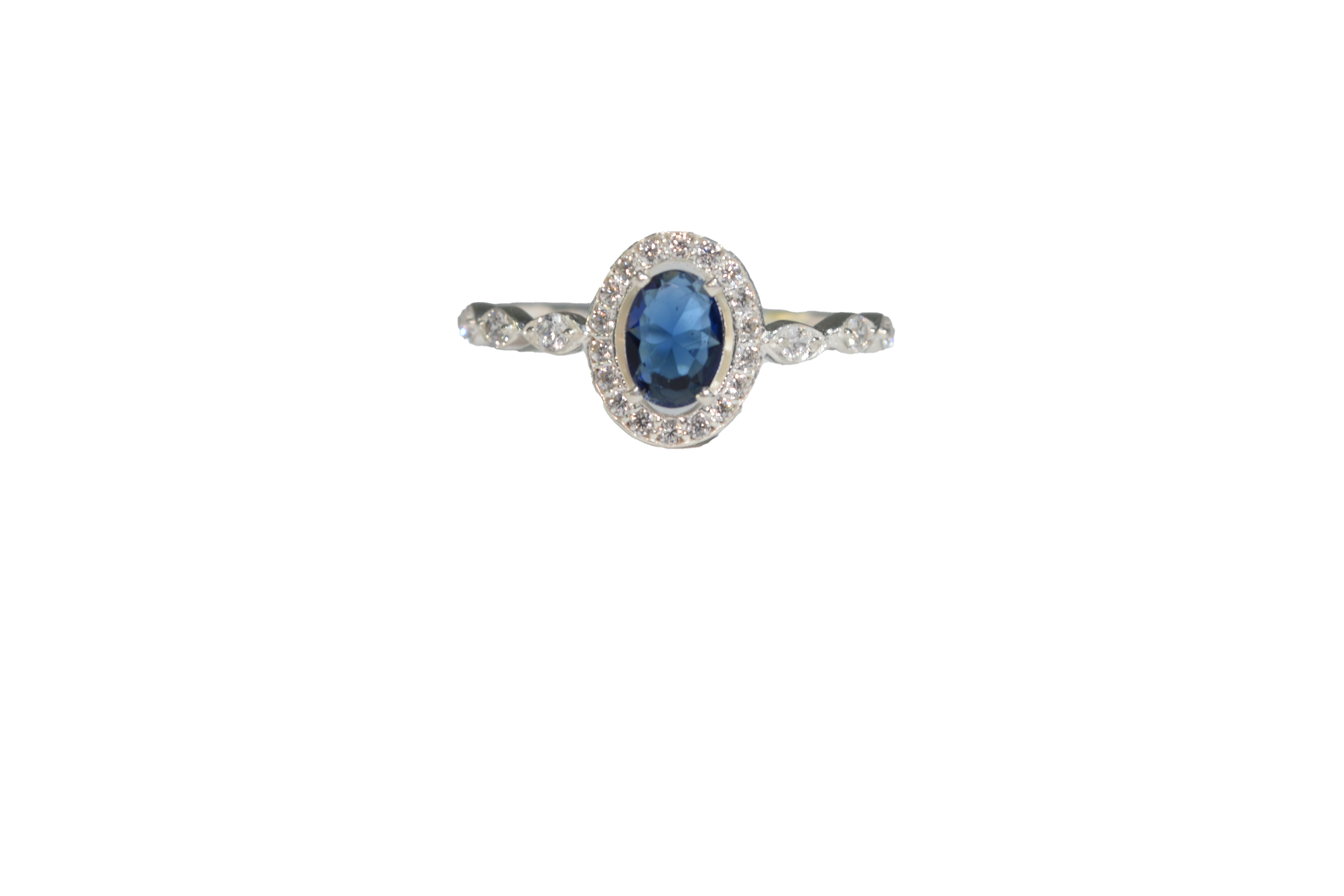Anillo plata piedra azul
