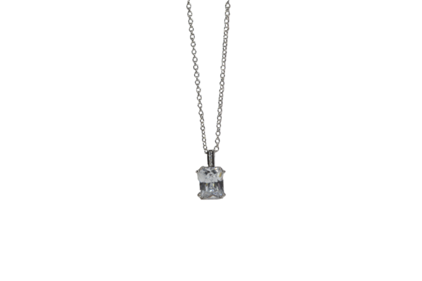 Collar Plateado Rodio Dije