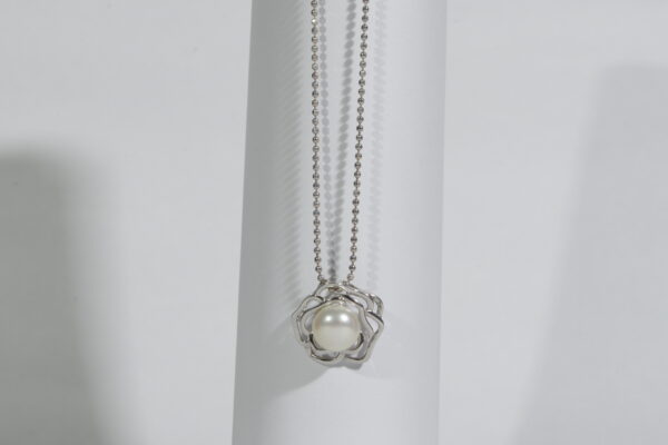 Cadena y Dije Plata Con Perla - Imagen 2